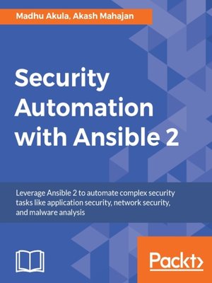 cover image of Security Automation with Ansible 2
